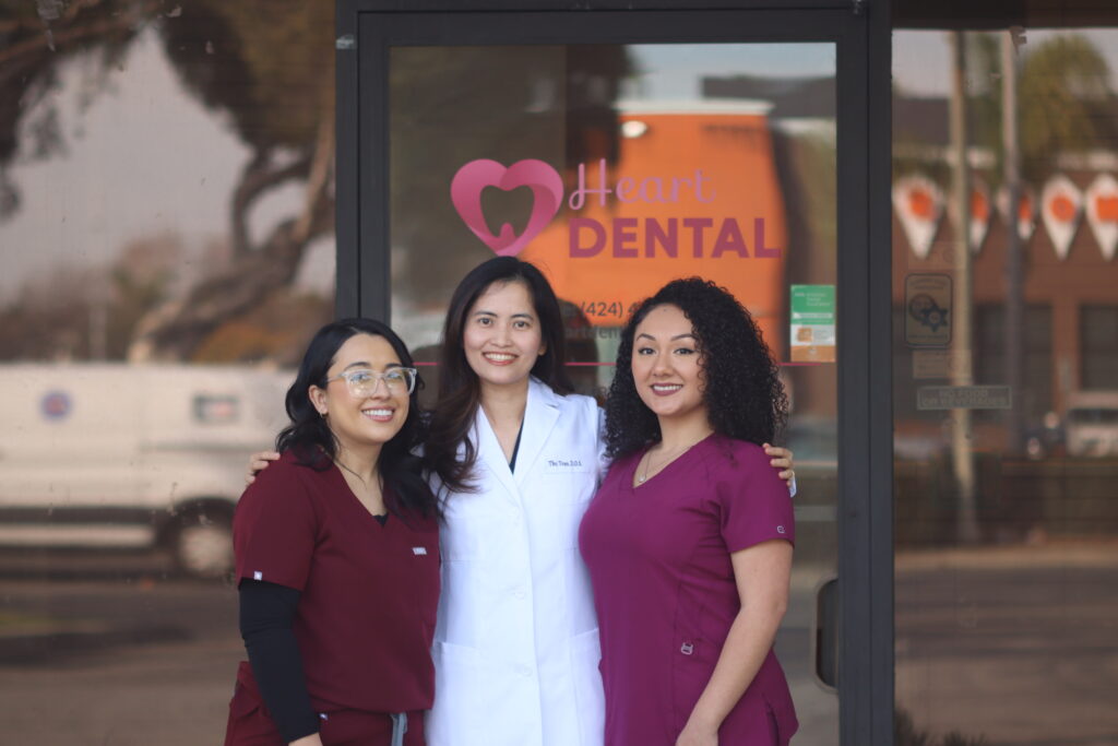 Dr. Thu Tran and her friendly staff. Dentist in Carson, CA, helping people to smile with confidence again.